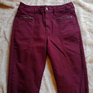 Purple high waisted American Eagle jeggings